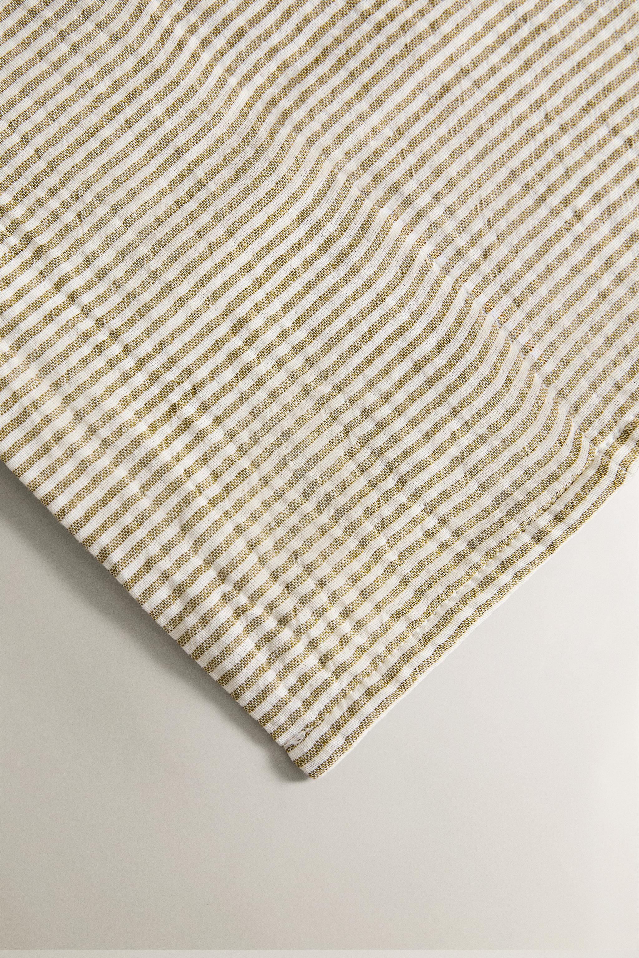 DRAP DE DESSUS EN GAZE À RAYURES ENFANT